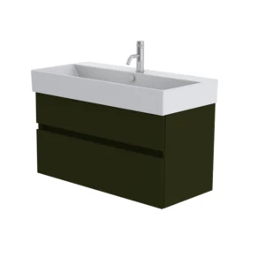 Catalano Premium 100cm 1 Drawer Vanity Unit Olive Green