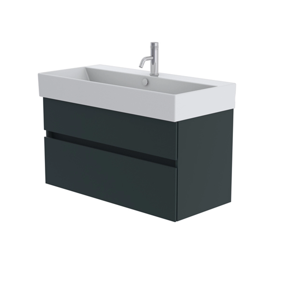 Catalano Premium 100cm 1 Drawer Vanity Unit Green Blue