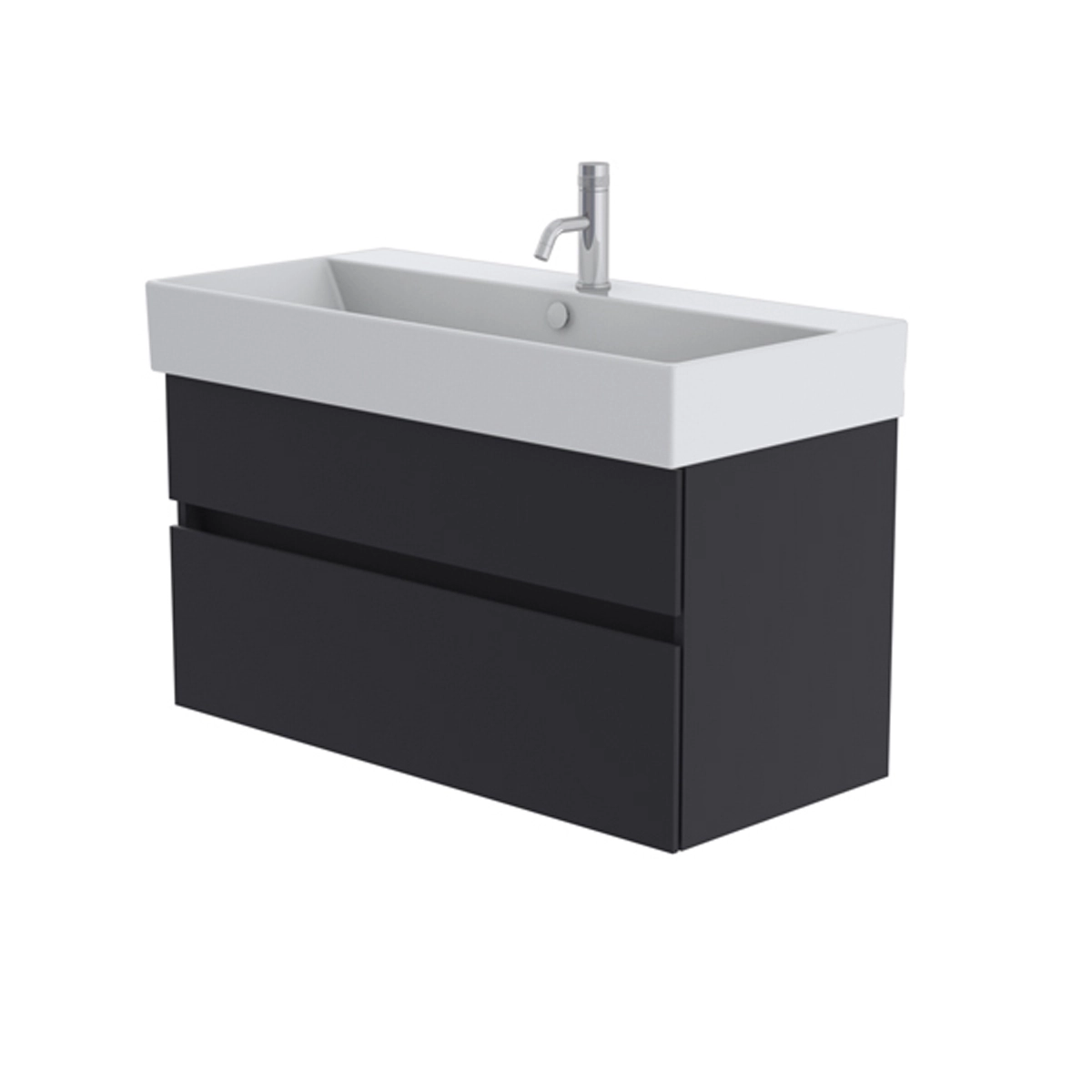 Catalano Premium 100cm 1 Drawer Vanity Unit Grey Blue
