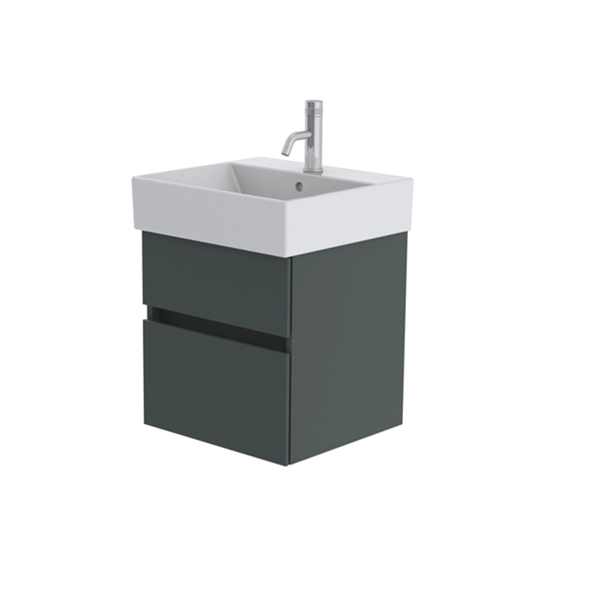 Catalano Premium 50cm 1 Drawer Vanity Unit Basalt Grey