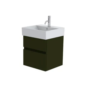 Catalano Premium 50cm 1 Drawer Vanity Unit Olive Green