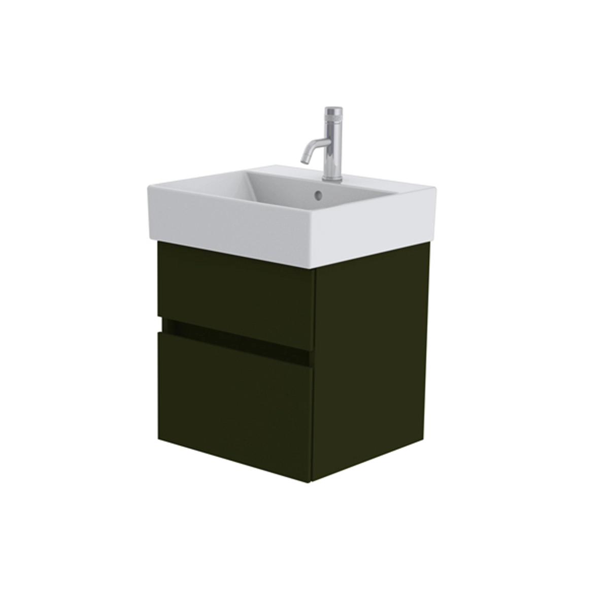 Catalano Premium 50cm 1 Drawer Vanity Unit Olive Green