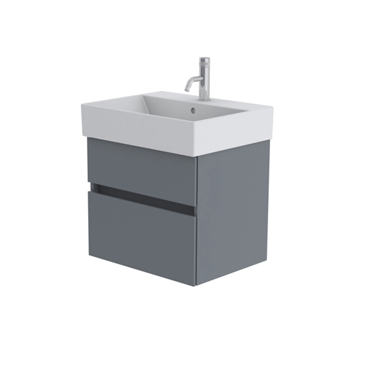 Catalano Premium 60cm 1 Drawer Vanity Unit Telegrey