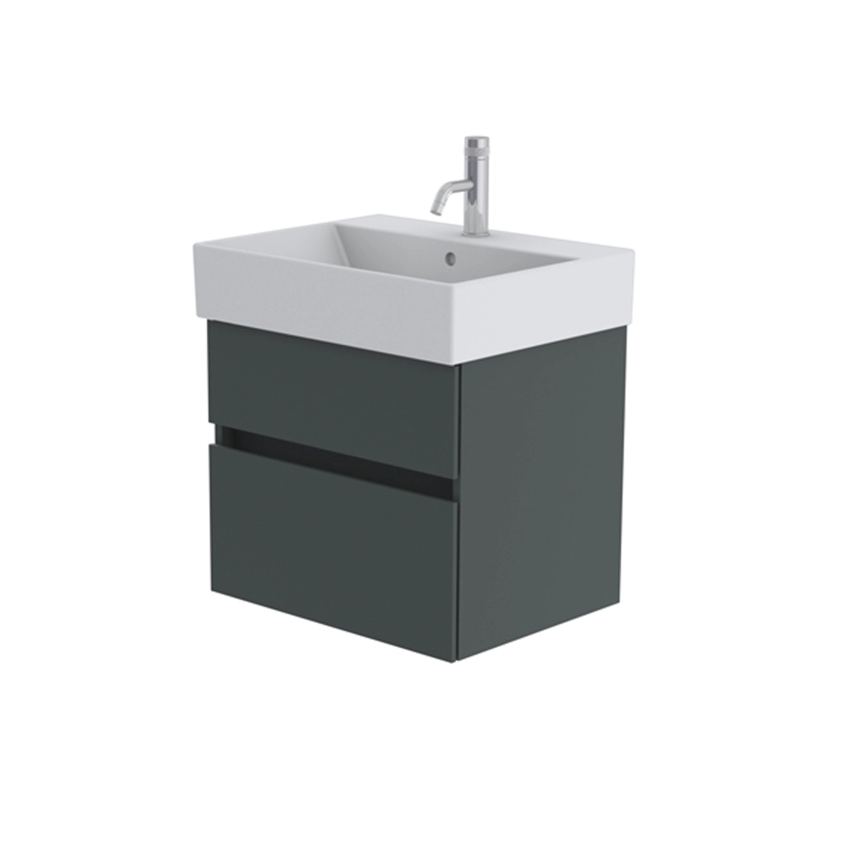 Catalano Premium 60cm 1 Drawer Vanity Unit Basalt Grey