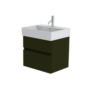 Catalano Premium 60cm 1 Drawer Vanity Unit Olive Green