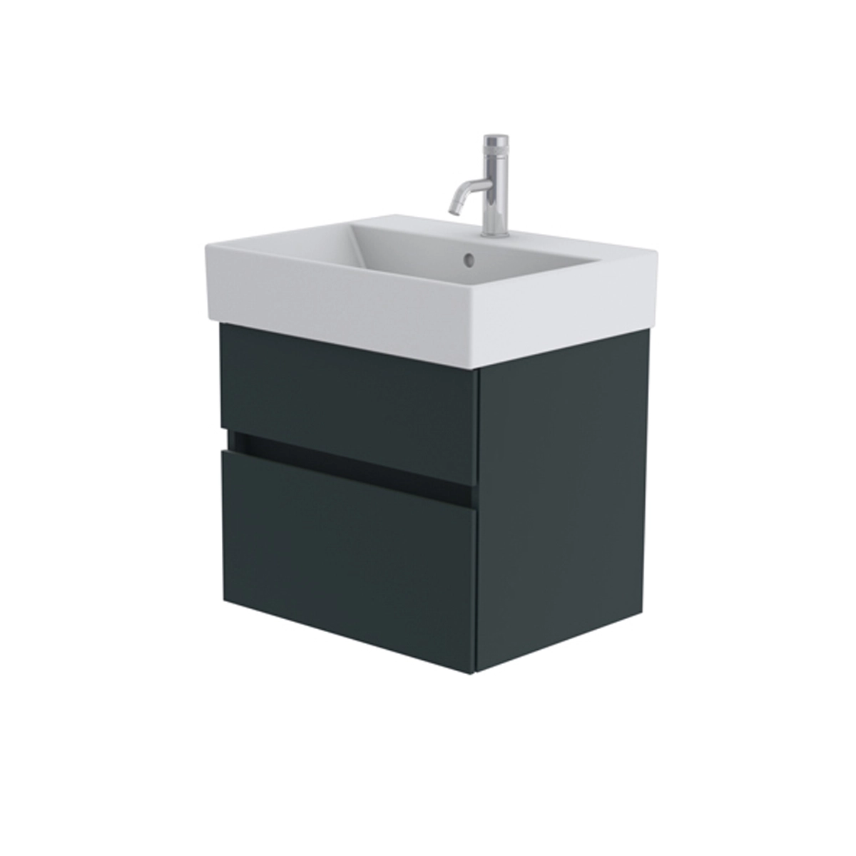 Catalano Premium 60cm 1 Drawer Vanity Unit Green Blue