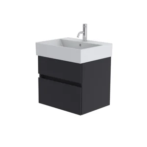 Catalano Premium 60cm 1 Drawer Vanity Unit Grey Blue