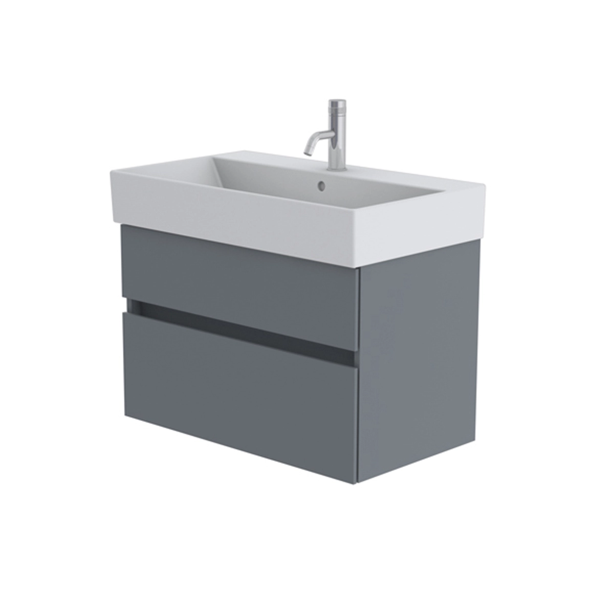 Catalano Premium 80cm 1 Drawer Vanity Unit Telegrey