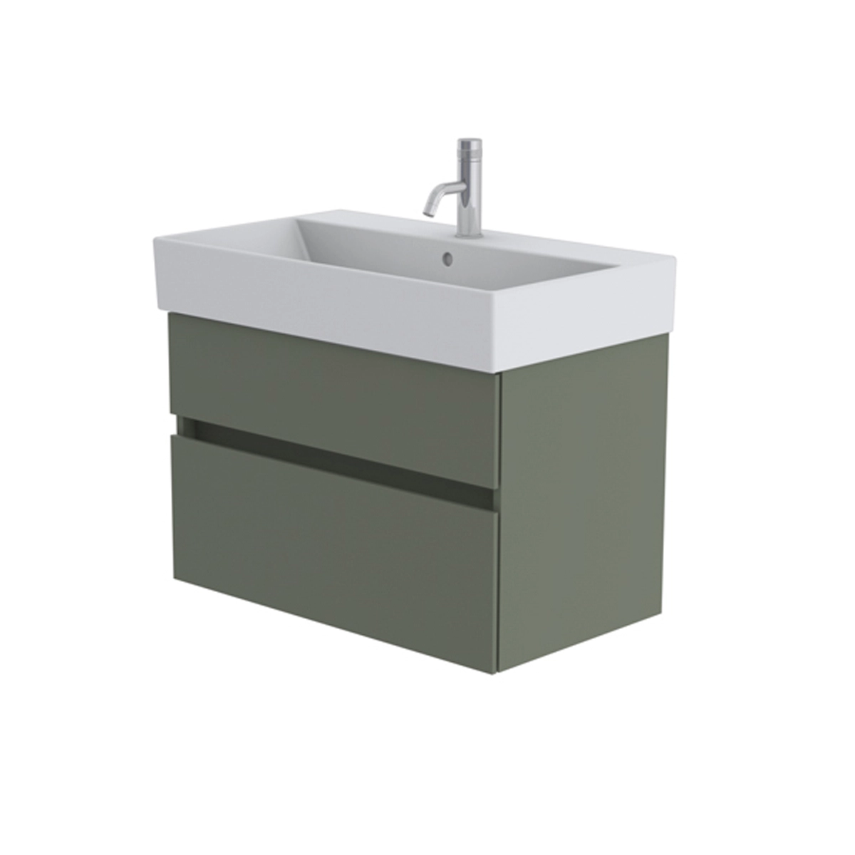 Catalano Premium 80cm 1 Drawer Vanity Unit Cement Grey