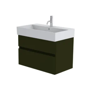Catalano Premium 80cm 1 Drawer Vanity Unit Olive Green