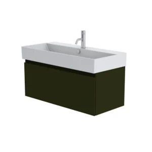 Catalano Premium 100cm 1 Drawer Vanity Unit Olive Green