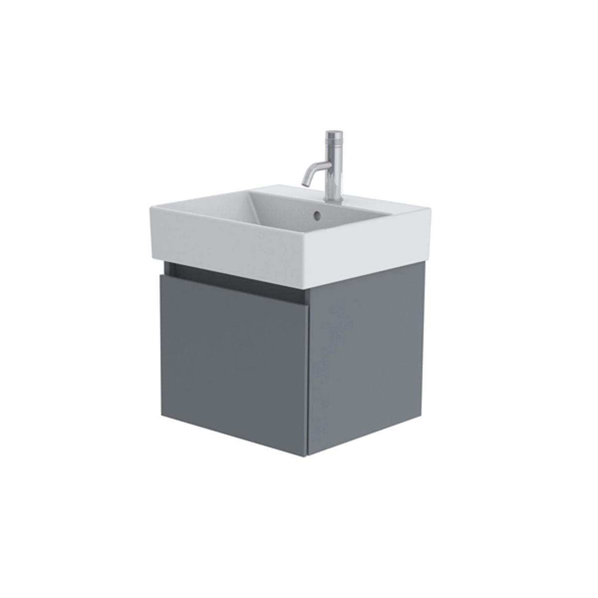 Catalano Premium 50cm 1 Drawer Vanity Unit Telegrey