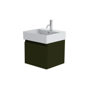 Catalano Premium 50cm 1 Drawer Vanity Unit Olive Green