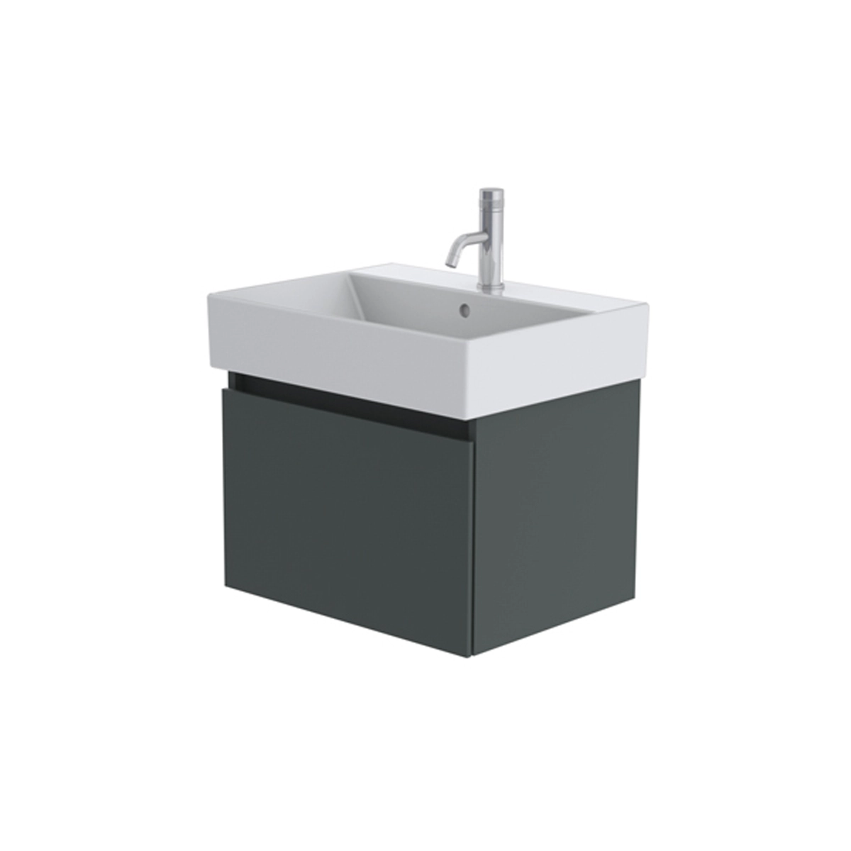 Catalano Premium 60cm 1 Drawer Vanity Unit Basalt Grey