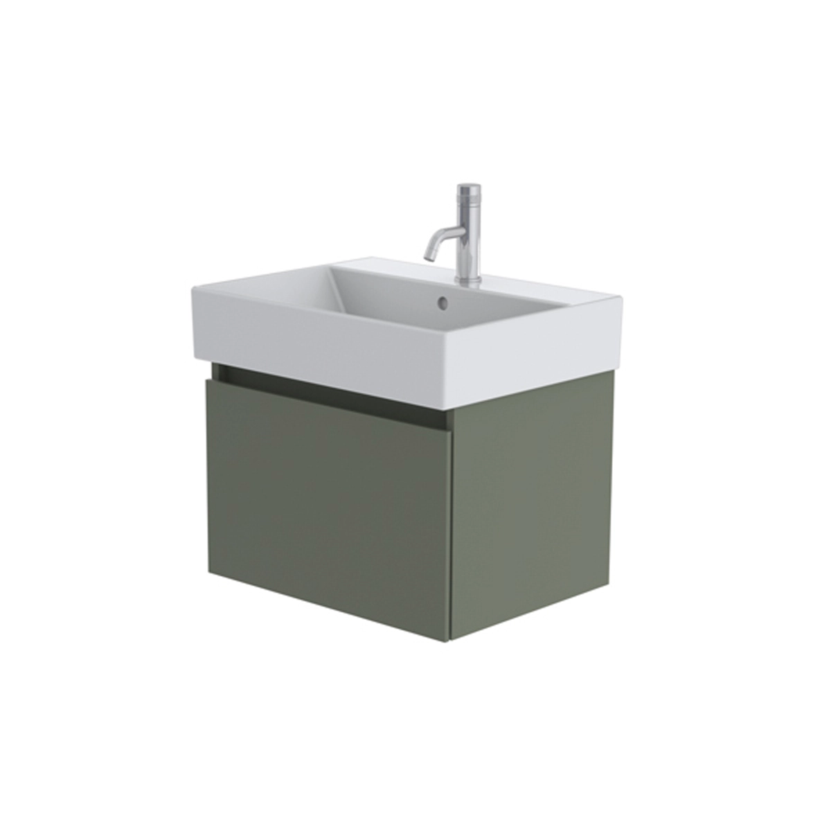 Catalano Premium 60cm 1 Drawer Vanity Unit Cement Grey