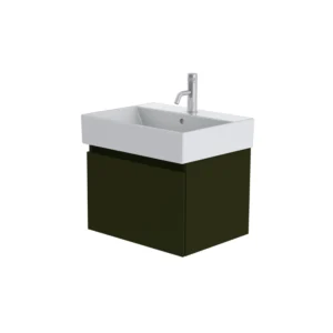 Catalano Premium 60cm 1 Drawer Vanity Unit Olive Green