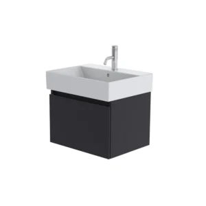 Catalano Premium 60cm 1 Drawer Vanity Unit Grey Blue