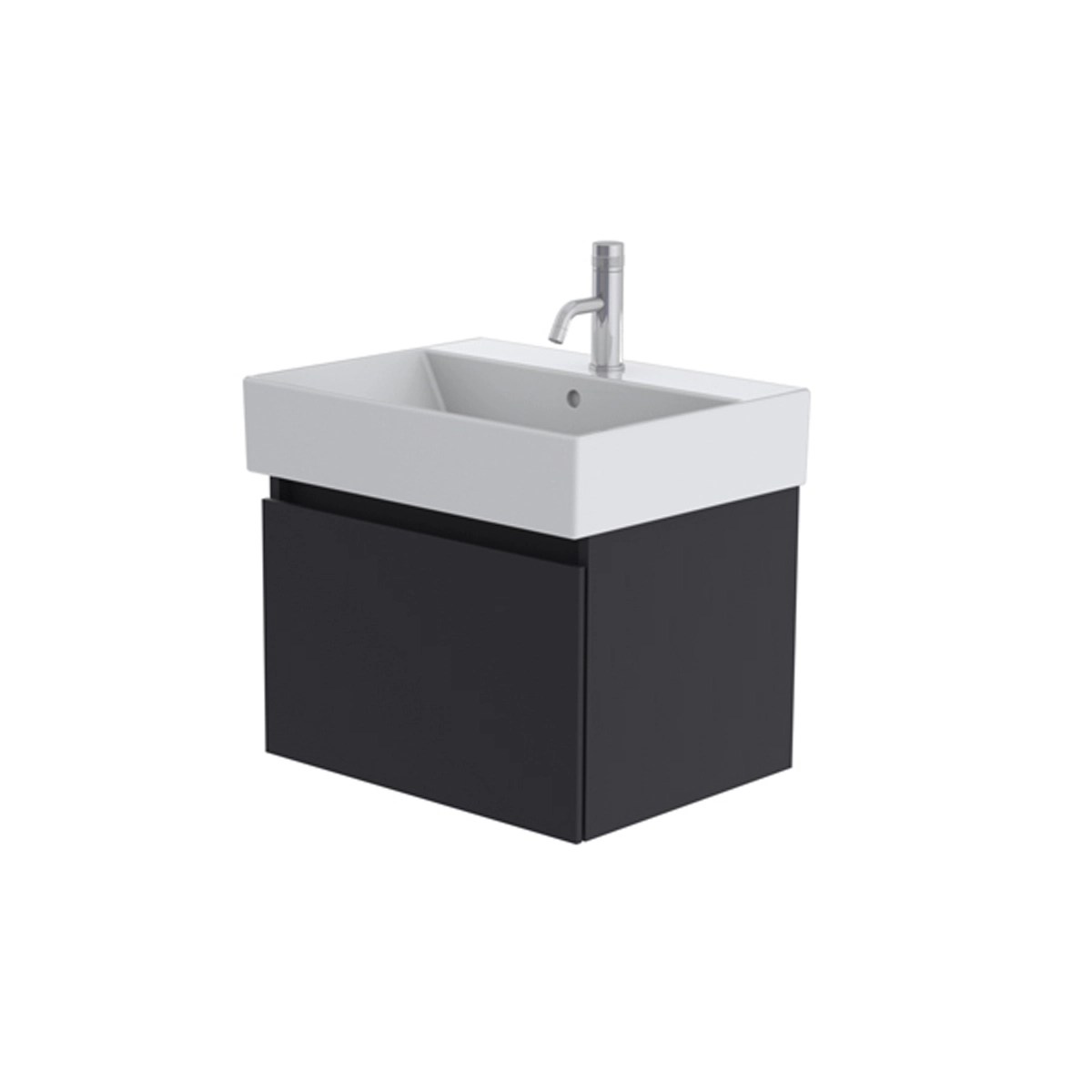 Catalano Premium 60cm 1 Drawer Vanity Unit Grey Blue