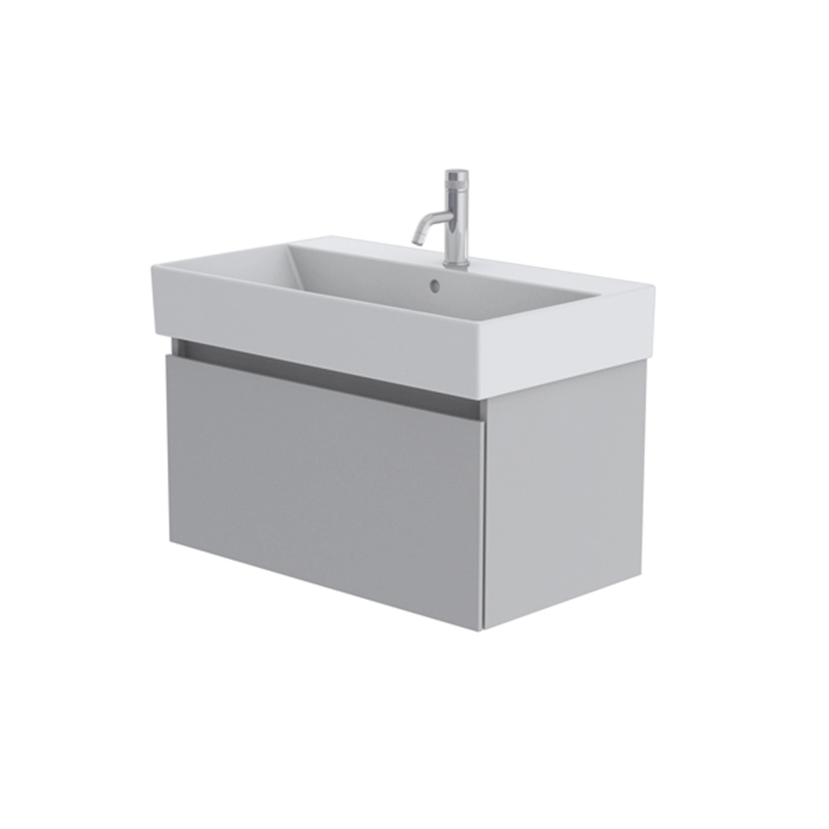 Catalano Premium 80cm 1 Drawer Vanity Unit Light Grey