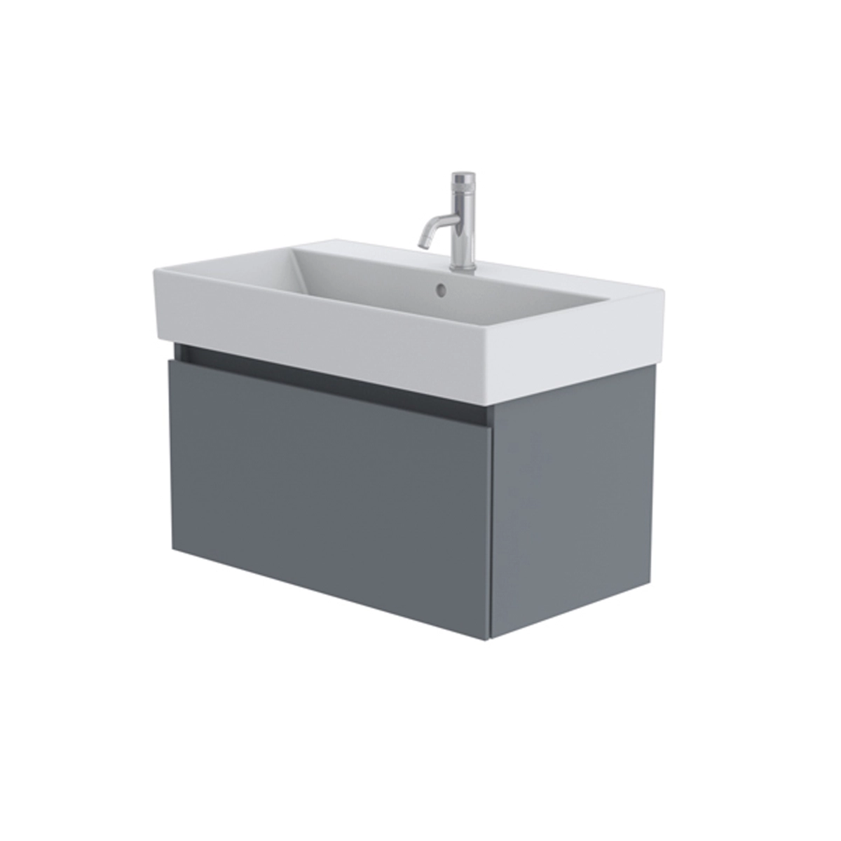 Catalano Premium 80cm 1 Drawer Vanity Unit Telegrey
