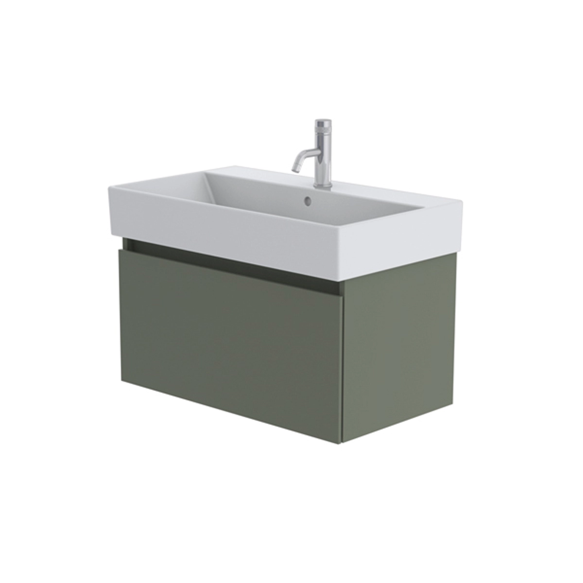 Catalano Premium 80cm 1 Drawer Vanity Unit Cement Grey