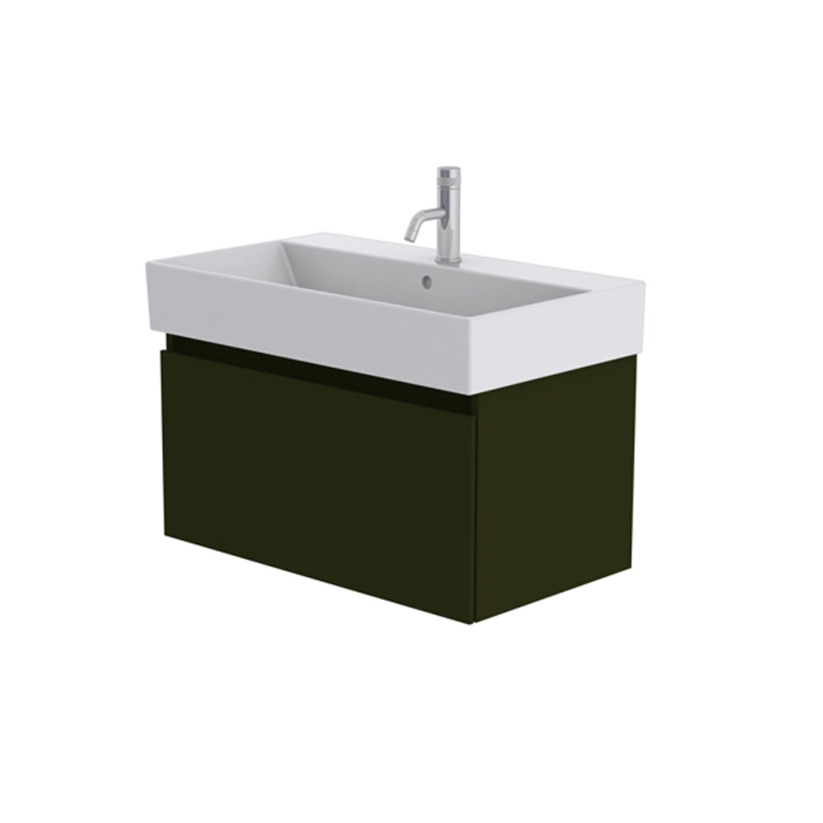 Catalano Premium 80cm 1 Drawer Vanity Unit Olive Green