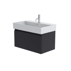 Catalano Premium 80cm 1 Drawer Vanity Unit Grey Blue