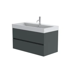 Catalano Zero 100cm 2 Drawer Vanity Unit Basalt Grey