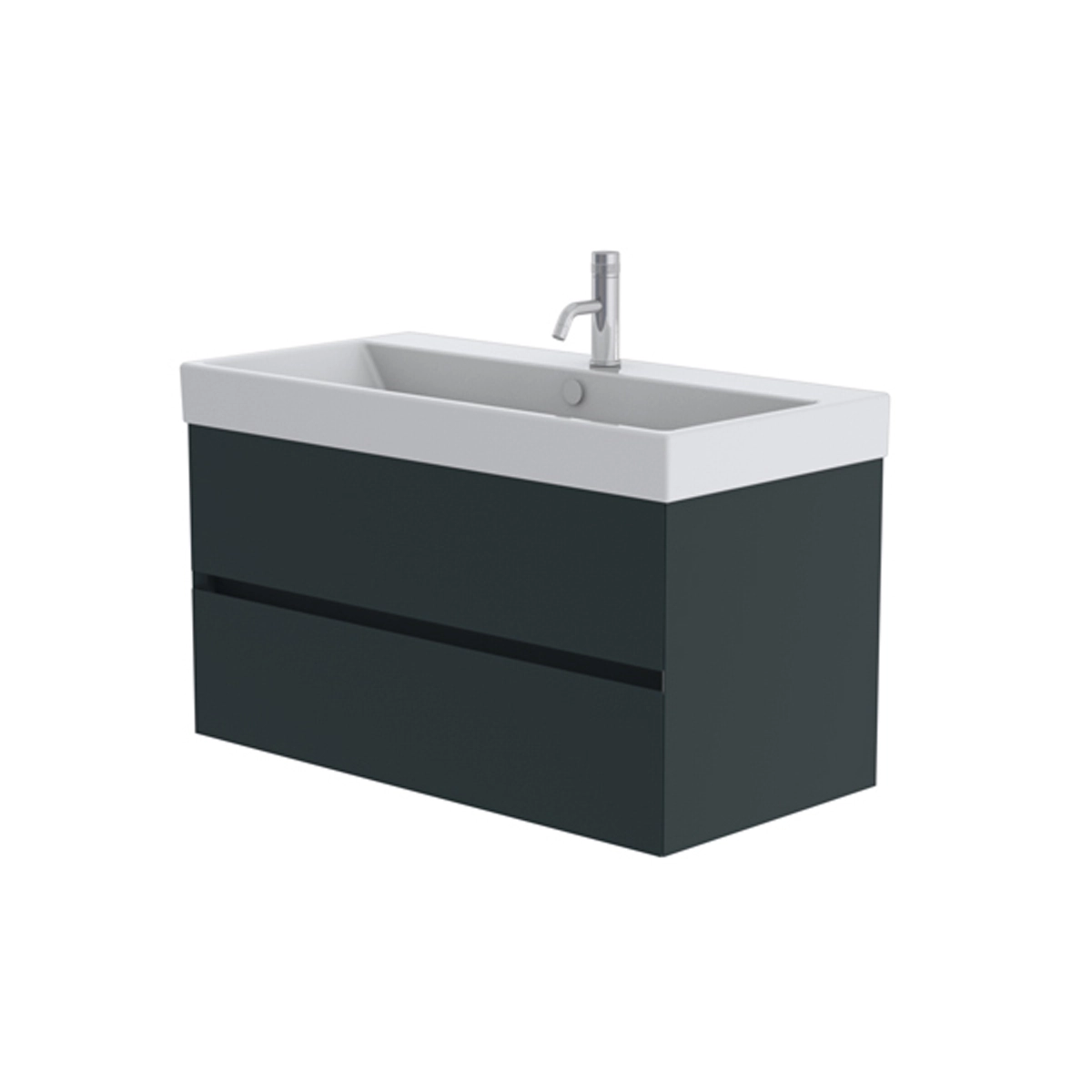 Catalano Zero 100cm 2 Drawer Vanity Unit Green Blue