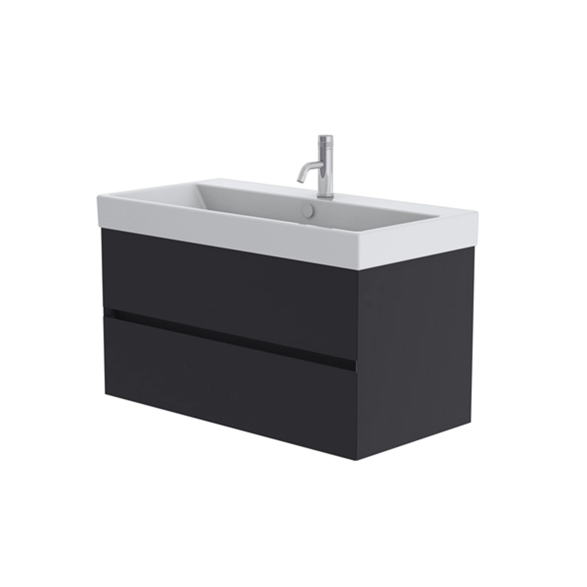 Catalano Zero 100cm 2 Drawer Vanity Unit Grey Blue