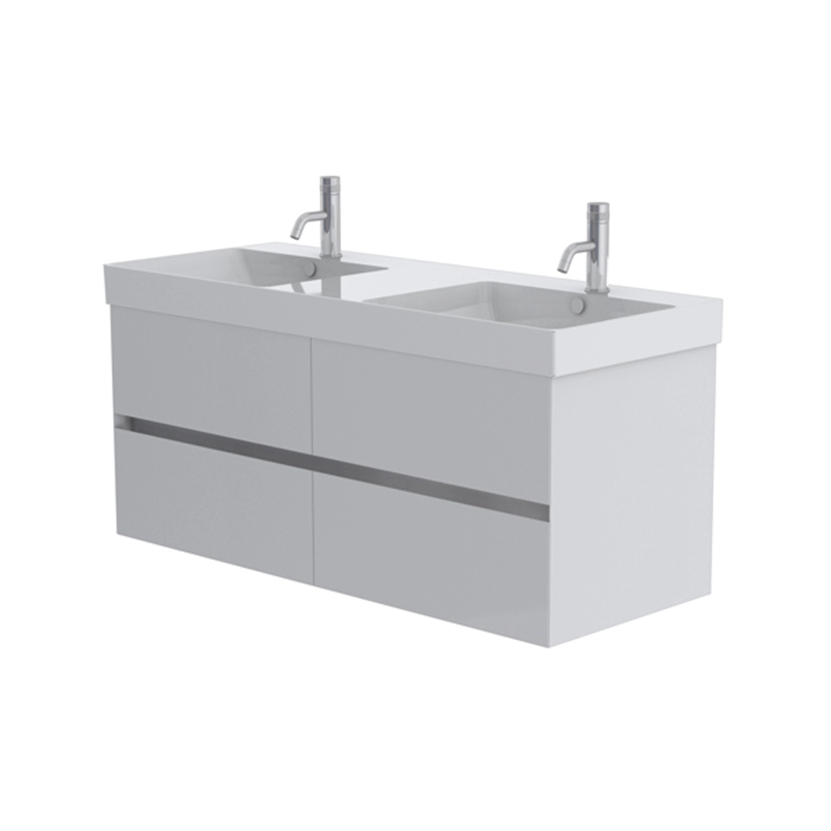 Catalano Zero 125cm 2 Drawer Vanity Unit Signal White