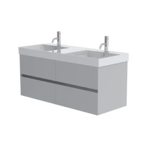 Catalano Zero 125cm 2 Drawer Vanity Unit Light Grey