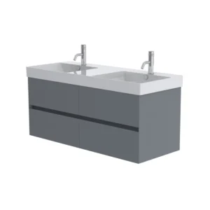 Catalano Zero 125cm 2 Drawer Vanity Unit Telegrey