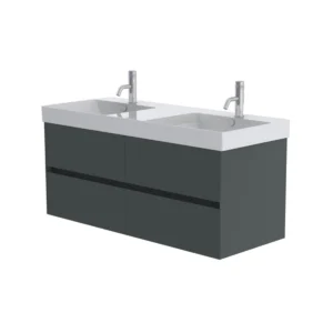 Catalano Zero 125cm 2 Drawer Vanity Unit Basalt Grey