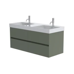 Catalano Zero 125cm 2 Drawer Vanity Unit Cement Grey