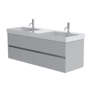 Catalano Zero 150cm 2 Drawer Vanity Unit Light Grey