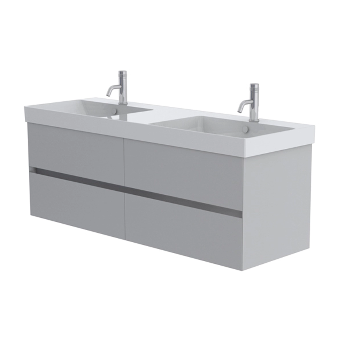 Catalano Zero 150cm 2 Drawer Vanity Unit Light Grey