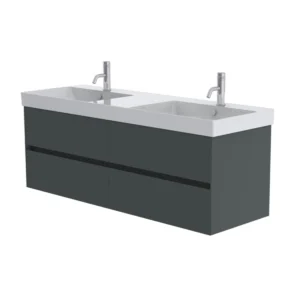 Catalano Zero 150cm 2 Drawer Vanity Unit Basalt Grey