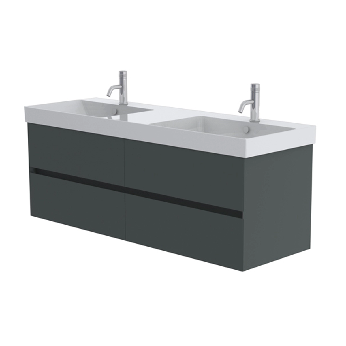 Catalano Zero 150cm 2 Drawer Vanity Unit Basalt Grey