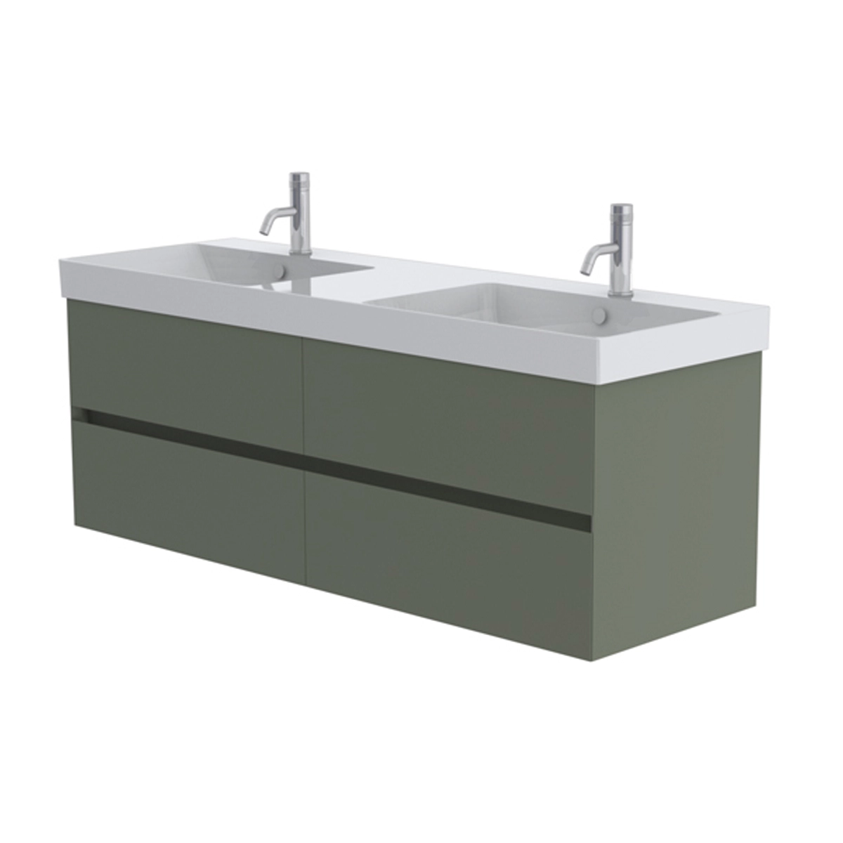 Catalano Zero 150cm 2 Drawer Vanity Unit Cement Grey