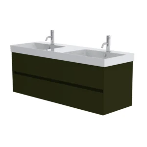 Catalano Zero 150cm 2 Drawer Vanity Unit Olive Green