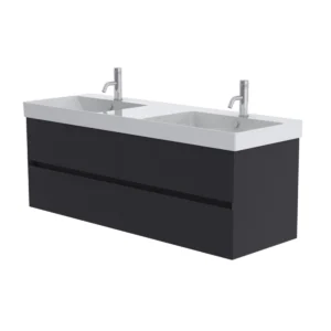 Catalano Zero 150cm 2 Drawer Vanity Unit Grey Blue