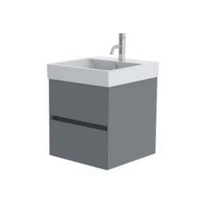 Catalano Zero 50cm 2 Drawer Vanity Unit Telegrey