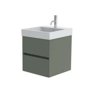 Catalano Zero 50cm 2 Drawer Vanity Unit Cement Grey