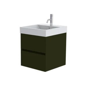 Catalano Zero 50cm 2 Drawer Vanity Unit Olive Green