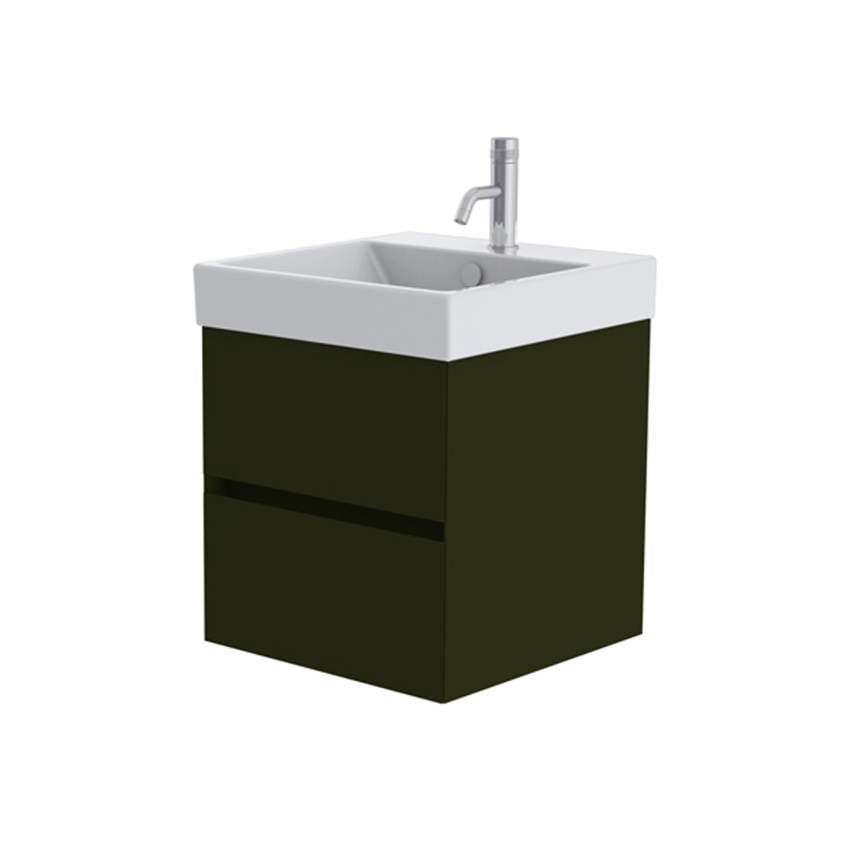 Catalano Zero 50cm 2 Drawer Vanity Unit Olive Green