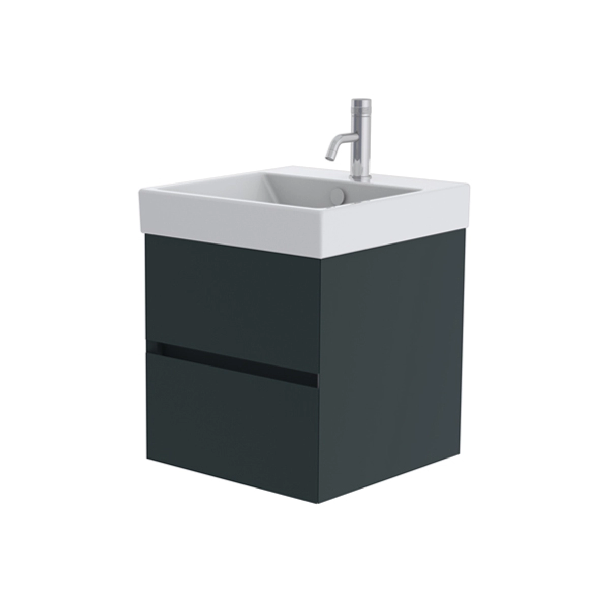 Catalano Zero 50cm 2 Drawer Vanity Unit Green Blue