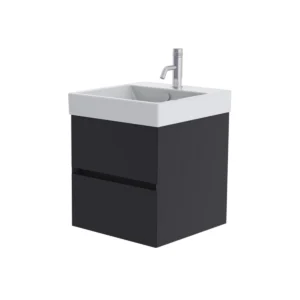 Catalano Zero 50cm 2 Drawer Vanity Unit Grey Blue