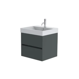 Catalano Zero 60cm 2 Drawer Vanity Unit Basalt Grey