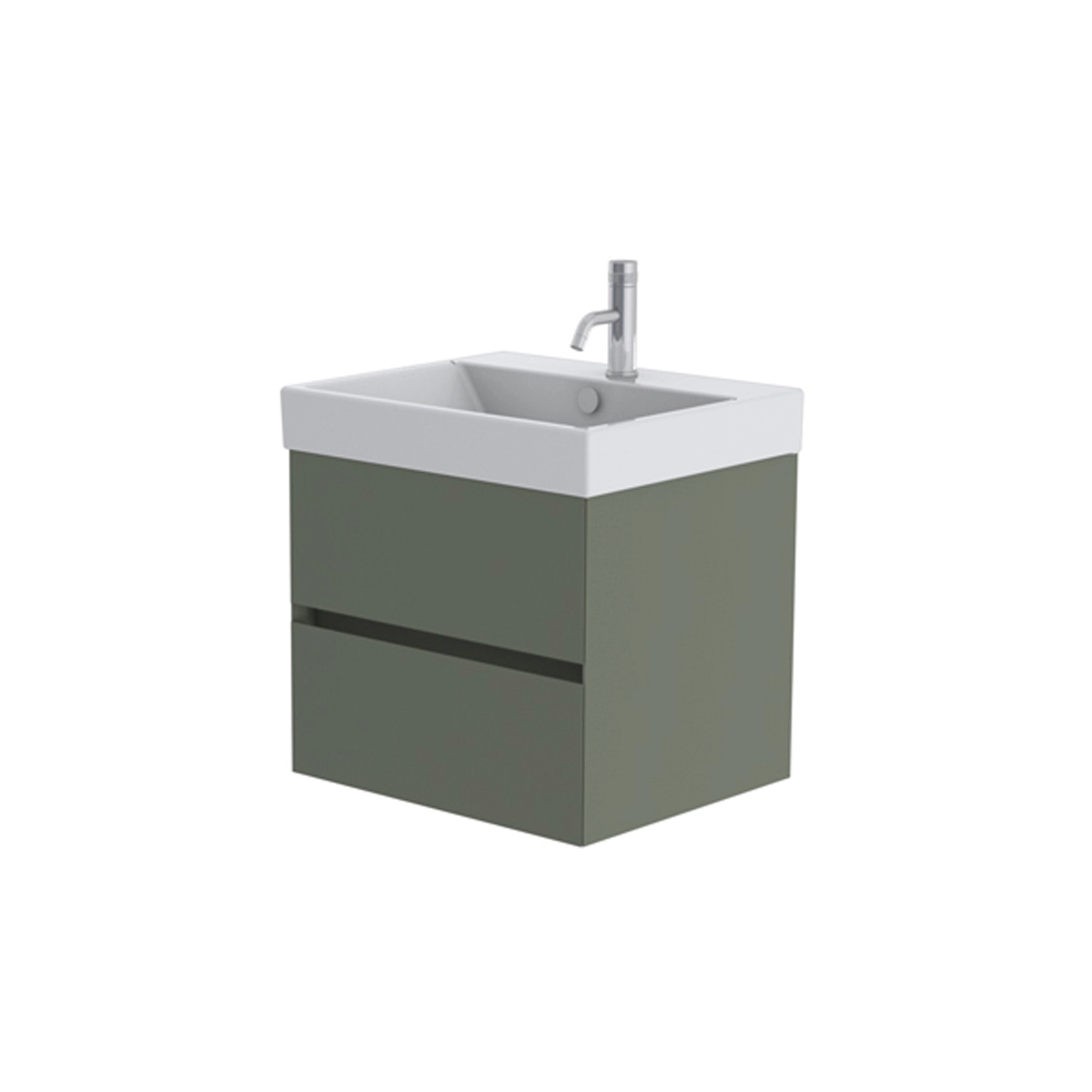 Catalano Zero 60cm 2 Drawer Vanity Unit Cement Grey